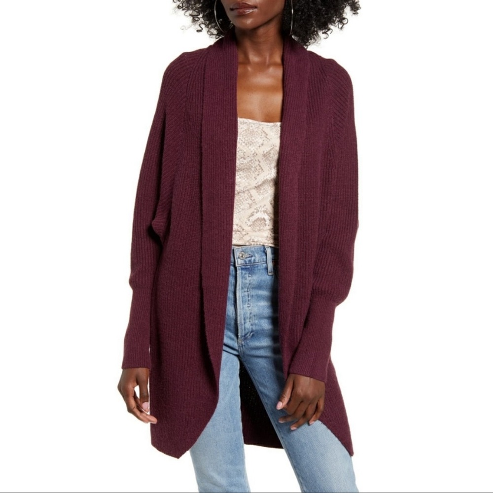 NEW Leith Open Front Long Cardigan Sweater Sz S